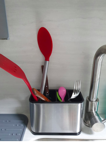 Customer photo - organized kitchen counter